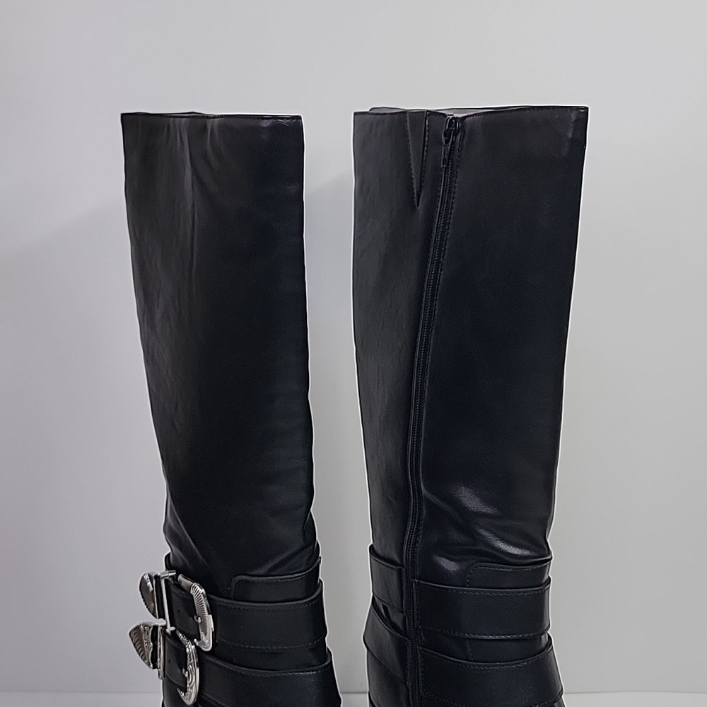 WILD PAIR NEW MOTO BOOTS BLACK - Picture 4 of 13